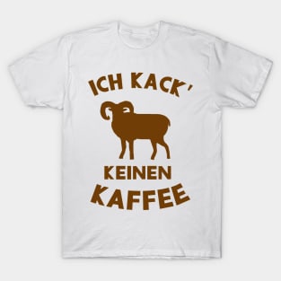 lustiger Mufflon Spruch Kaffee Morgen Müde Koffein T-Shirt